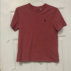 (🎣5 For $20)Polo Ralph Lauren Red T-Shirt kids size  large (14-16)